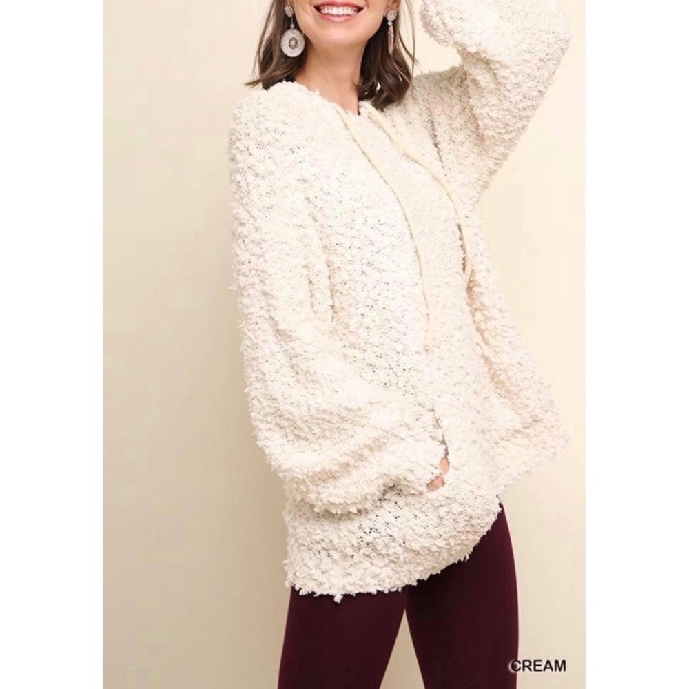 Umgee popcorn pullover hoodie